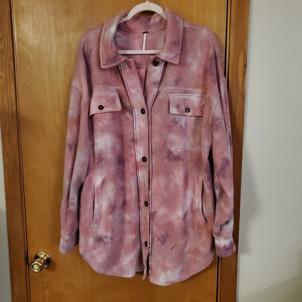 Free People Tie Dye Ruby Jacket Shacket Womens S … - image 5